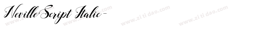 NevilleScript Italic字体转换
